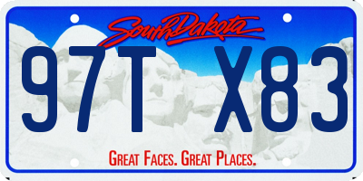 SD license plate 97TX83