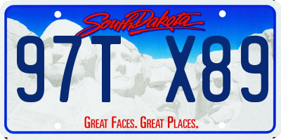SD license plate 97TX89