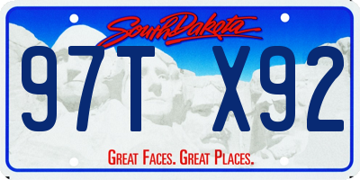 SD license plate 97TX92