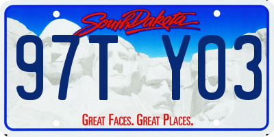 SD license plate 97TY03