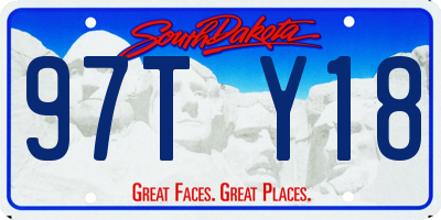 SD license plate 97TY18