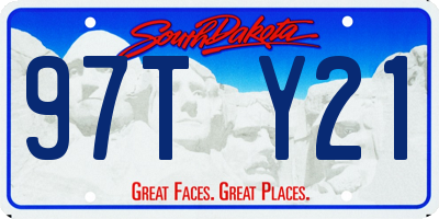 SD license plate 97TY21