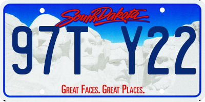 SD license plate 97TY22