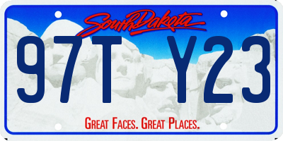 SD license plate 97TY23