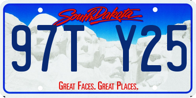 SD license plate 97TY25