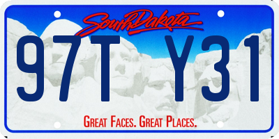 SD license plate 97TY31