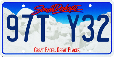 SD license plate 97TY32