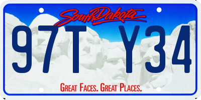 SD license plate 97TY34