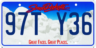 SD license plate 97TY36