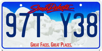 SD license plate 97TY38