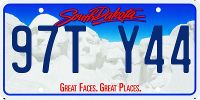 SD license plate 97TY44