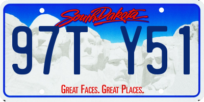 SD license plate 97TY51