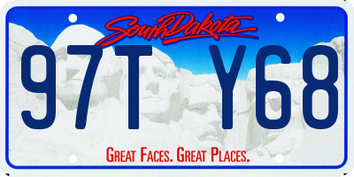 SD license plate 97TY68