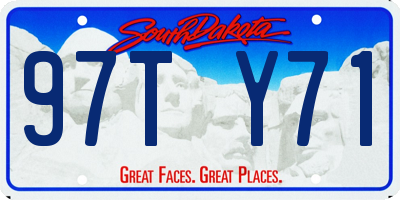 SD license plate 97TY71