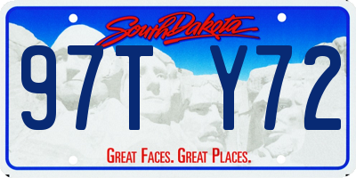 SD license plate 97TY72