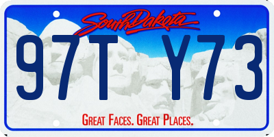 SD license plate 97TY73