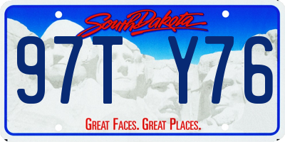 SD license plate 97TY76