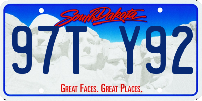 SD license plate 97TY92