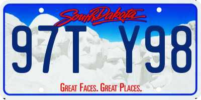 SD license plate 97TY98