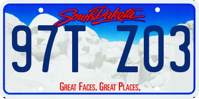 SD license plate 97TZ03