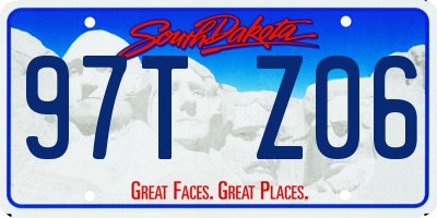 SD license plate 97TZ06