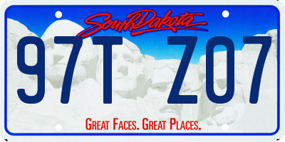 SD license plate 97TZ07