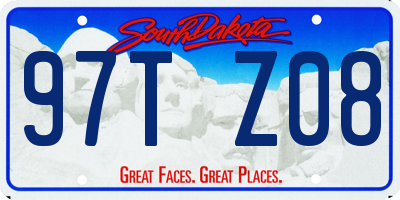 SD license plate 97TZ08