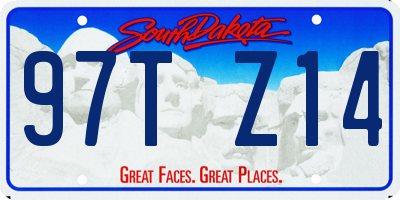 SD license plate 97TZ14