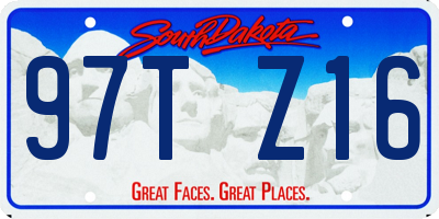 SD license plate 97TZ16