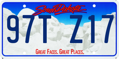 SD license plate 97TZ17