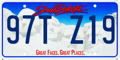 SD license plate 97TZ19