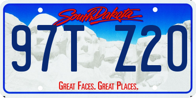 SD license plate 97TZ20