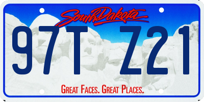 SD license plate 97TZ21