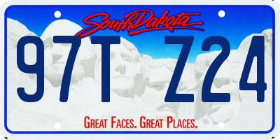 SD license plate 97TZ24