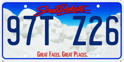 SD license plate 97TZ26