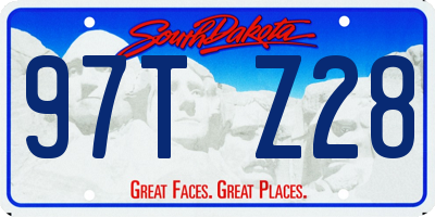 SD license plate 97TZ28