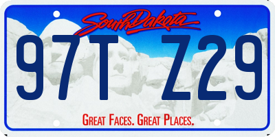 SD license plate 97TZ29