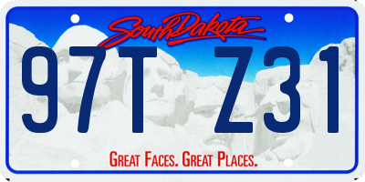 SD license plate 97TZ31