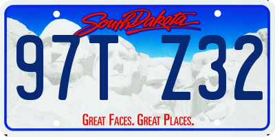 SD license plate 97TZ32