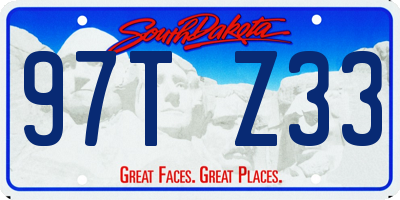 SD license plate 97TZ33