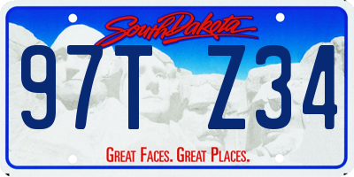 SD license plate 97TZ34