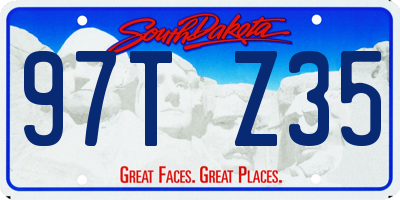 SD license plate 97TZ35