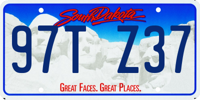 SD license plate 97TZ37