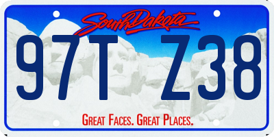 SD license plate 97TZ38