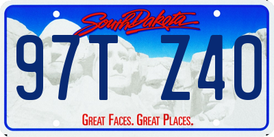 SD license plate 97TZ40
