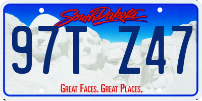 SD license plate 97TZ47