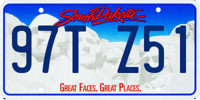 SD license plate 97TZ51