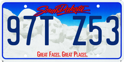 SD license plate 97TZ53