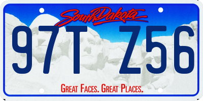 SD license plate 97TZ56