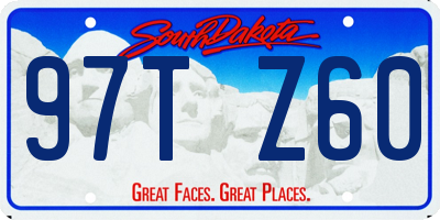 SD license plate 97TZ60